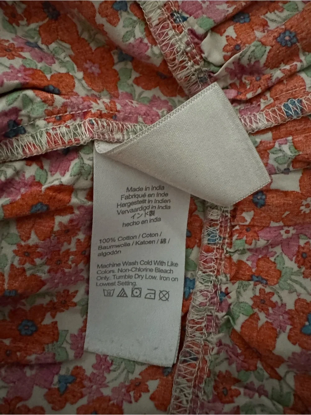 Crewcuts Girls’ Floral Cotton Puff-Sleeve Dress – Size 6